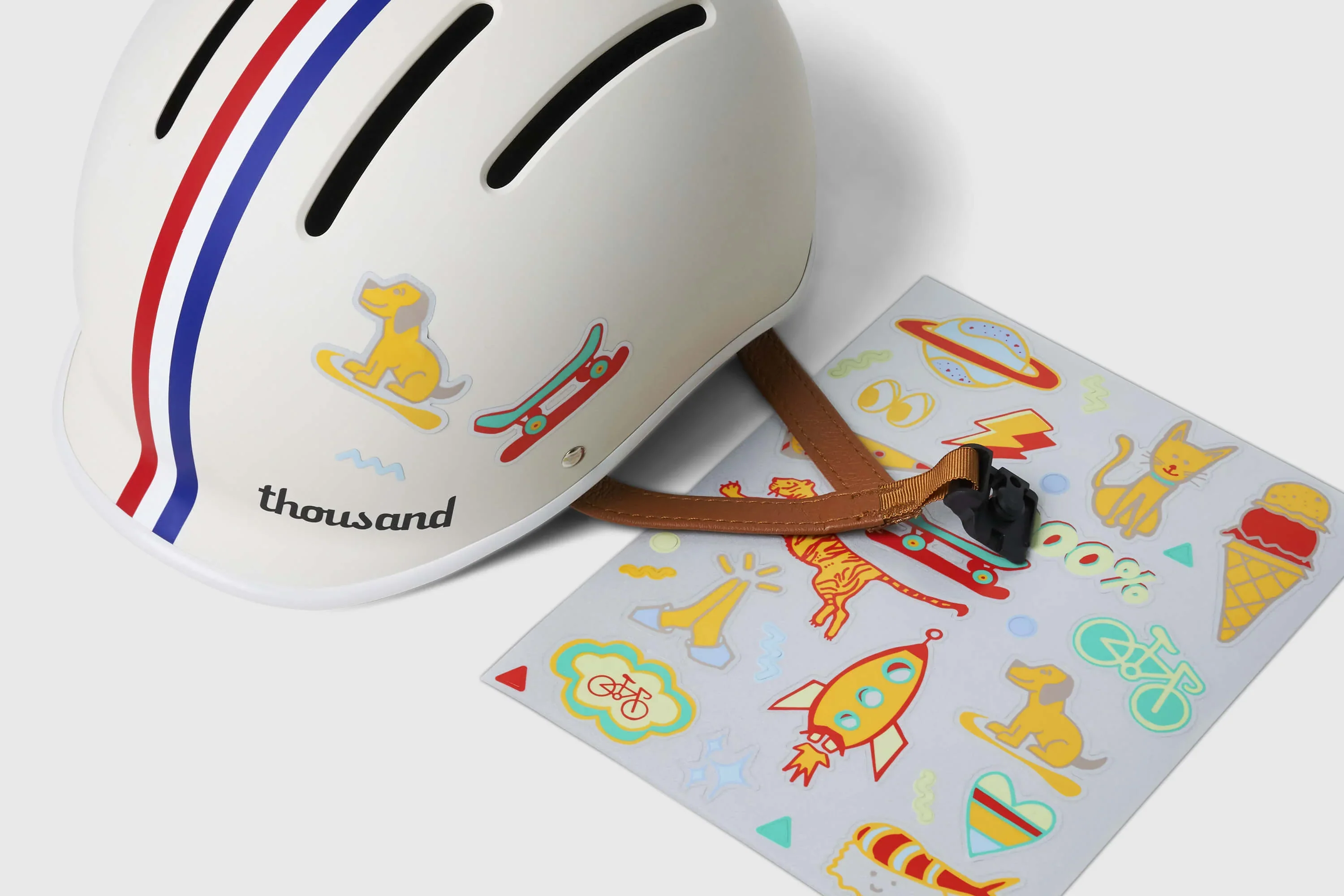 Thousand Jr Kids Bike Helmet Speedway Cream - Image 6