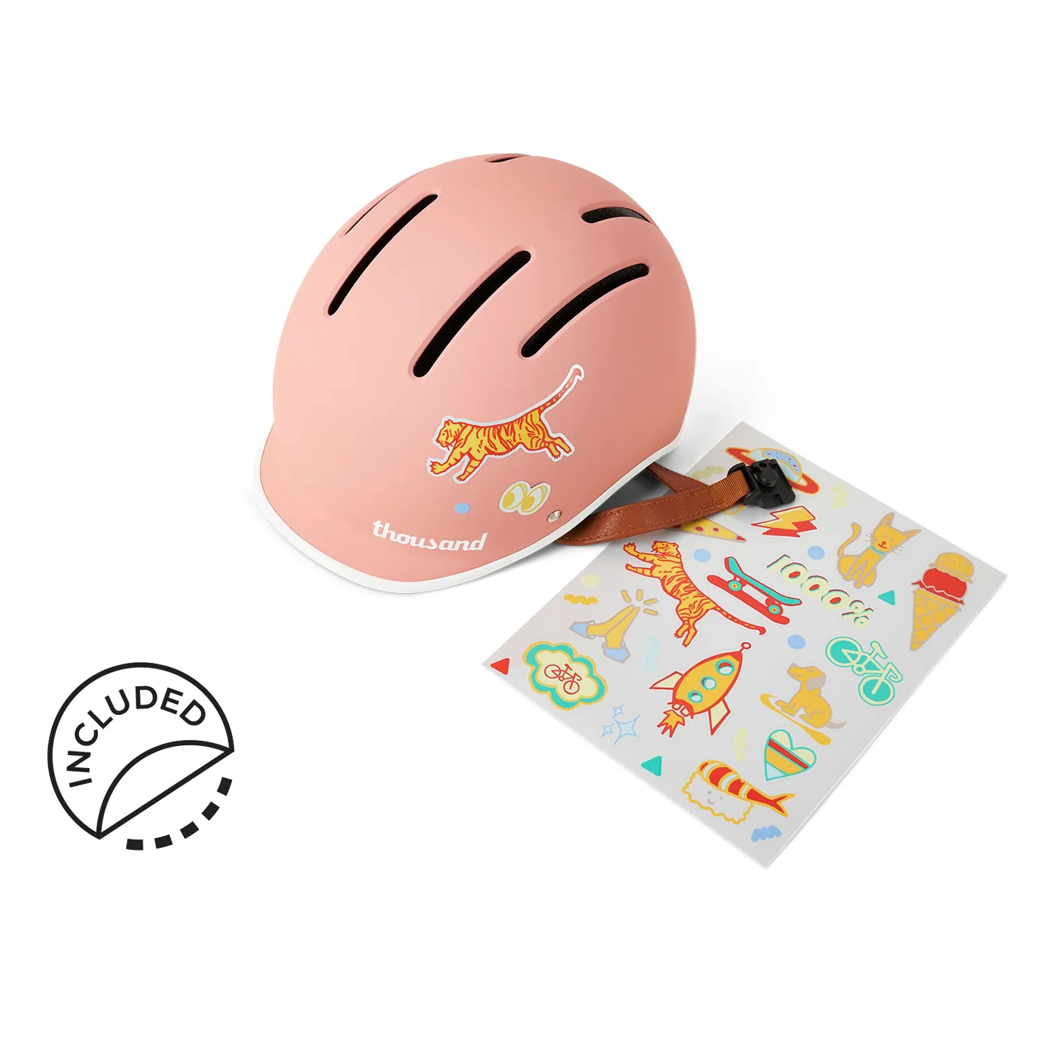 Thousand Jr Kids Bike Helmet Power Pink - Image 6